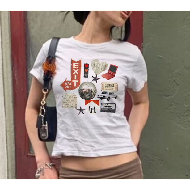 Y2k Shirt Vintage Graphic Tee Baby Tee y2k Shirt