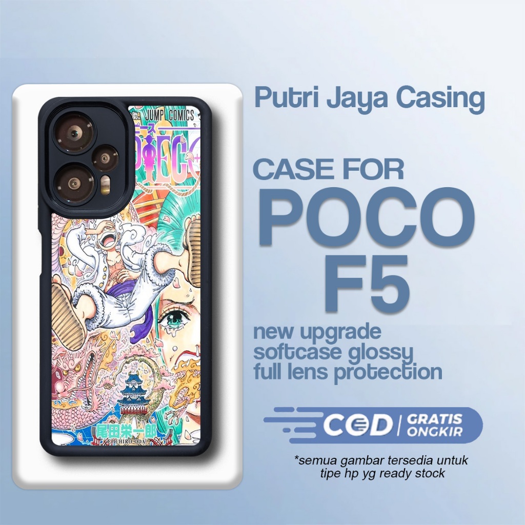 ล่าสุด P0C0 F5 Case - P0C0 F5 - Luffy Gear 05 Pt02 Motif - Premium Glossy Softcase Hardcase Material