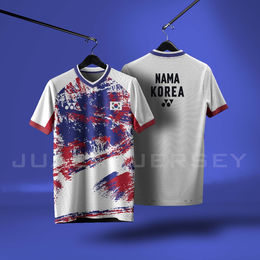เสื้อแบดมินตันเกาหลี OLYMPIC 2024 ฟรีที่กําหนดเอง NICKNAME
