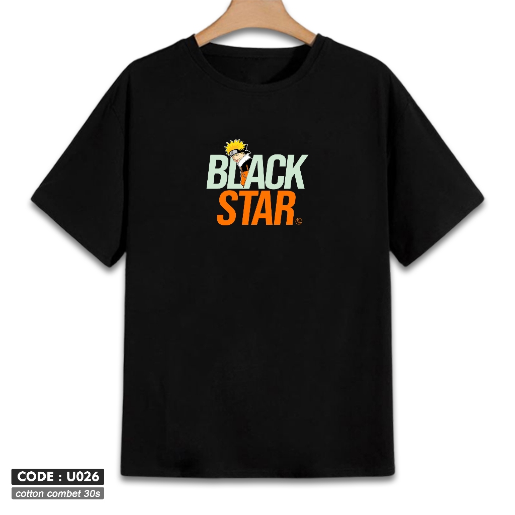 Hitam Blackstar Clothing Company เสื้อยืด Blackstar Logo U026