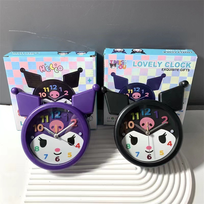LUCKY CAT - นาฬิกา KUROMI HEAD AMBER | CHILDRENS KRING CLOCK | นาฬิกาอัลเบอร์แห้ง SANRIO | คุโรมิ | 