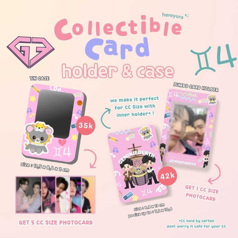 การ์ดสะสม CC/PC Photocard Tin Case and Card Holder Geminifourth Pondphwin Jimmysea FirstKhao Taynew WinnySatang Raikantopeni Thaimerch