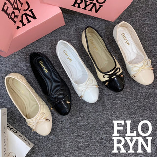 FLORYN SHOES - Flatshoes NOVA Ballerina Premium Wanita Tali Pita Datar Twotone Korea Hijabers Kasual