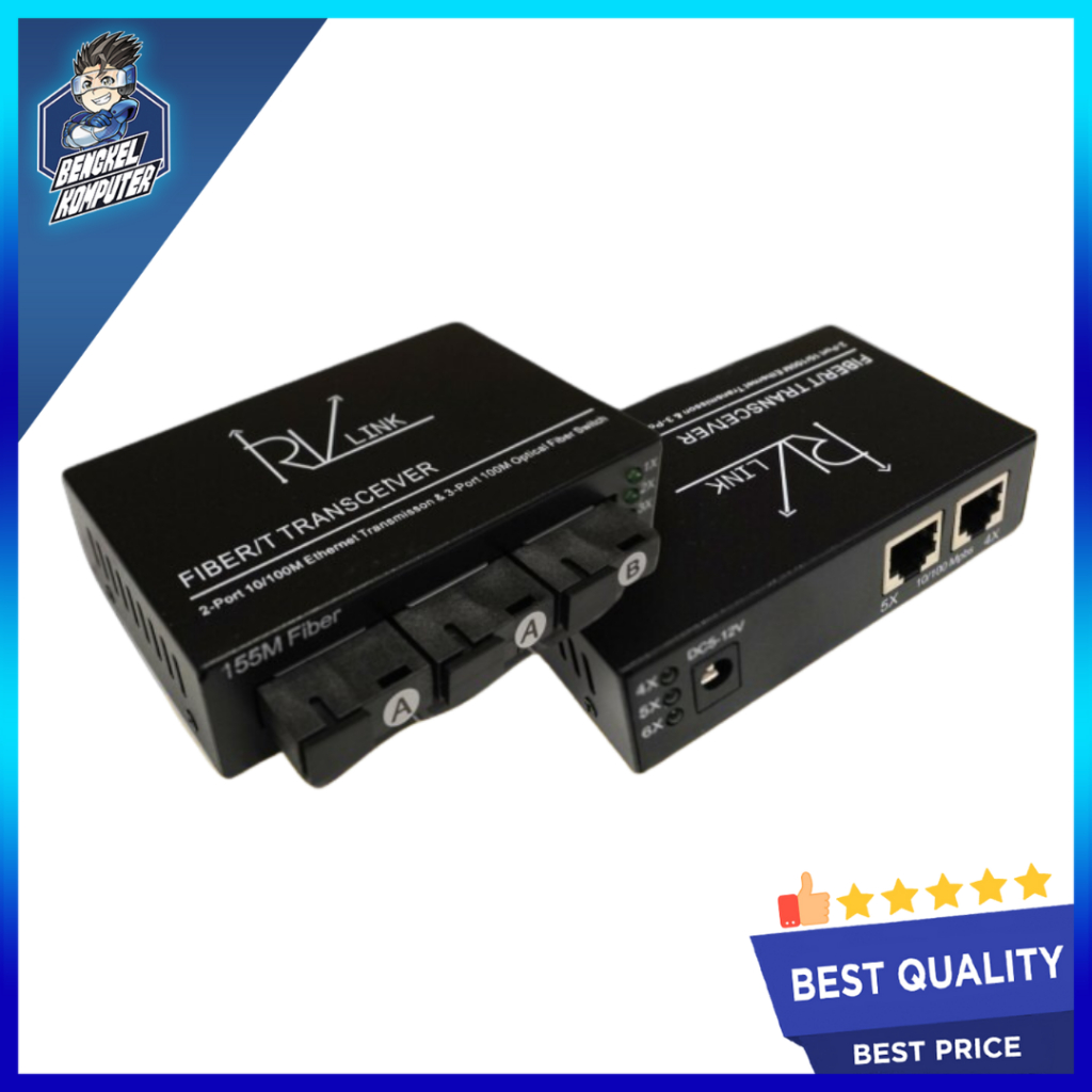 MEDIA CONVERTER RVLINK 3 FIBER OPTIC 2 LAN AAB 2A1B/1A2B