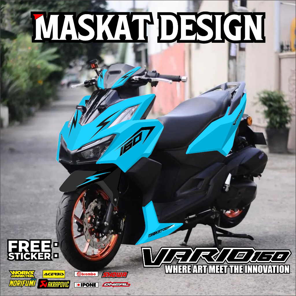 สติ๊กเกอร์รูปลอก Honda Vario 160 ABS/NON ABS Fullbody | การออกแบบมาสคอตรูปแข่ง 24.05