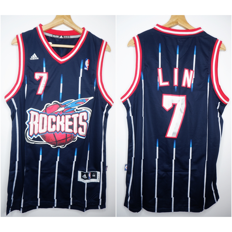 เสื้อบาสเก็ตบอล NBA CLASSIC HWC ROCKETS 7 JEREMY LIN NAVY LOGO