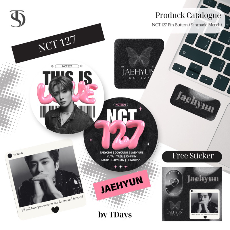 Nct Pin BUTTON - หมุดเข็มกลัด 44 MM - อุปกรณ์เสริมกระเป๋าความงาม