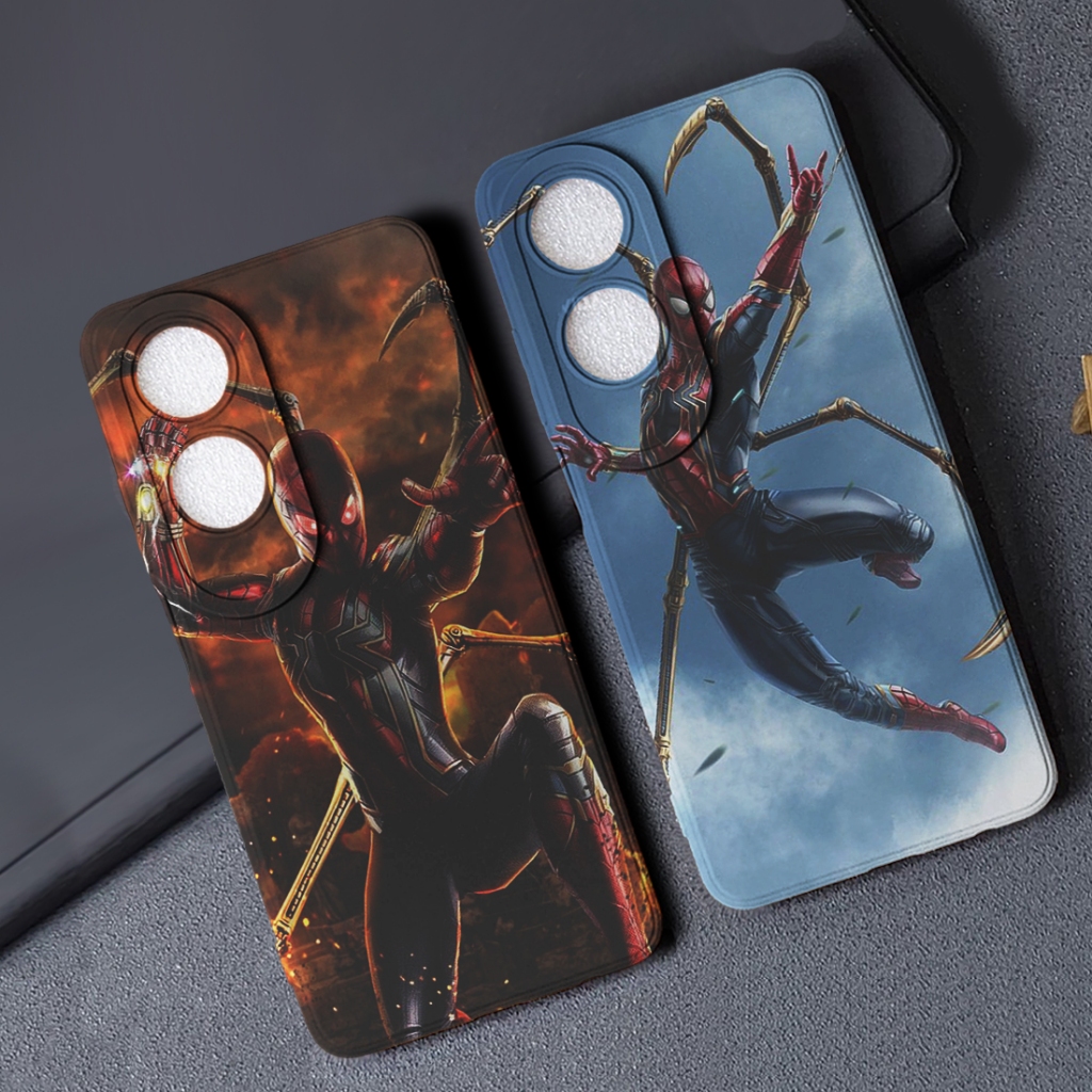 Softcase ปลอก Hp สําหรับ Oppo A60 4G A15 A16 A54 A55 A3 Pro 5G Sizora ภาพสไปเดอร์แมนอย่างเป็นทางการ 