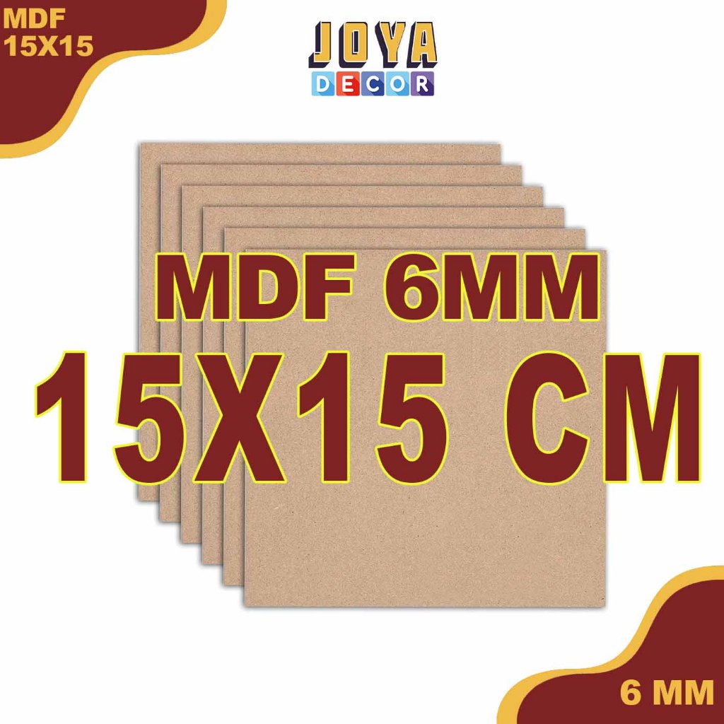 บอร์ด MDF ขนาด 15x15 Cm หนา 6mm