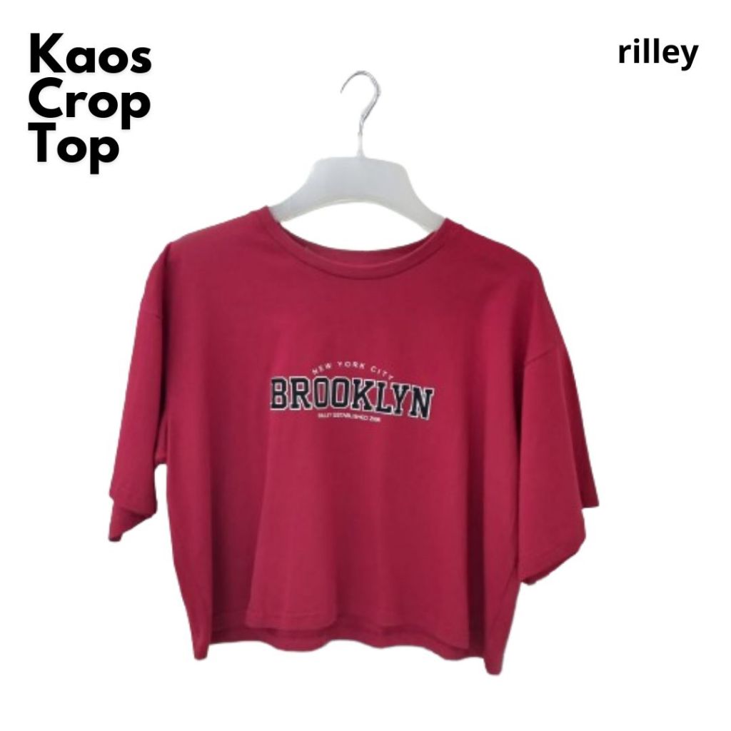 Merah ใหม่ - Kaos Wanita Red Crop Top | เสื้อยืดเด็กผู้หญิงล่าสุดของ