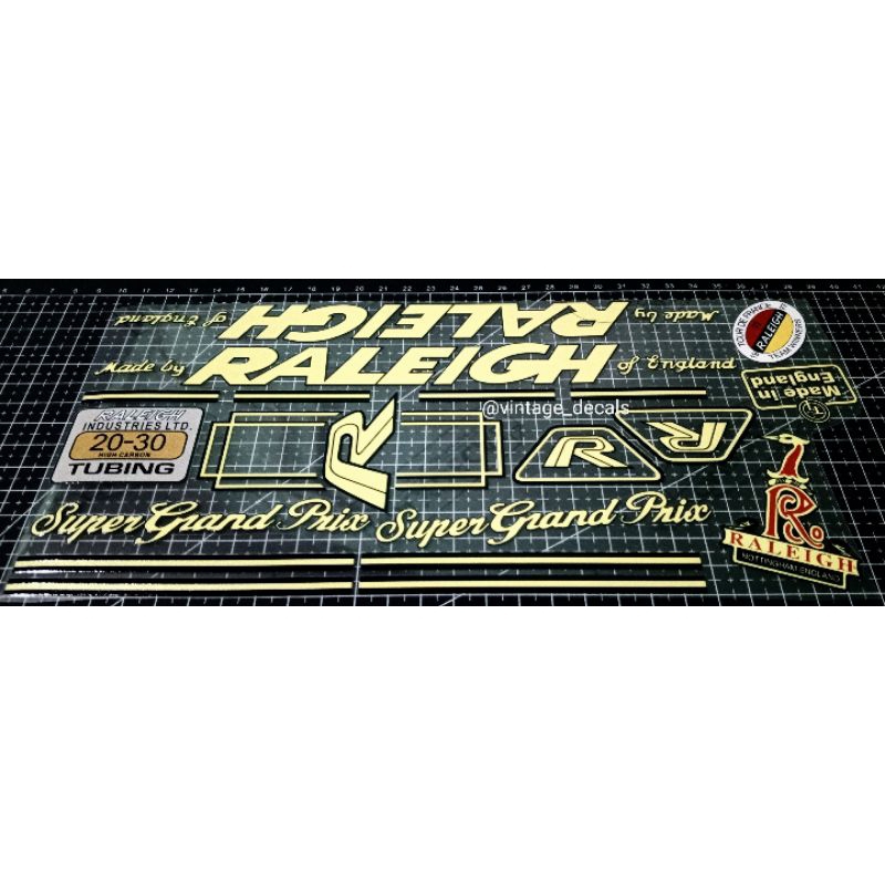 RALEIGH ทีมหลักสูตร Super grand Pri x grand ace บันทึกสติ๊กเกอร์จักรยาน