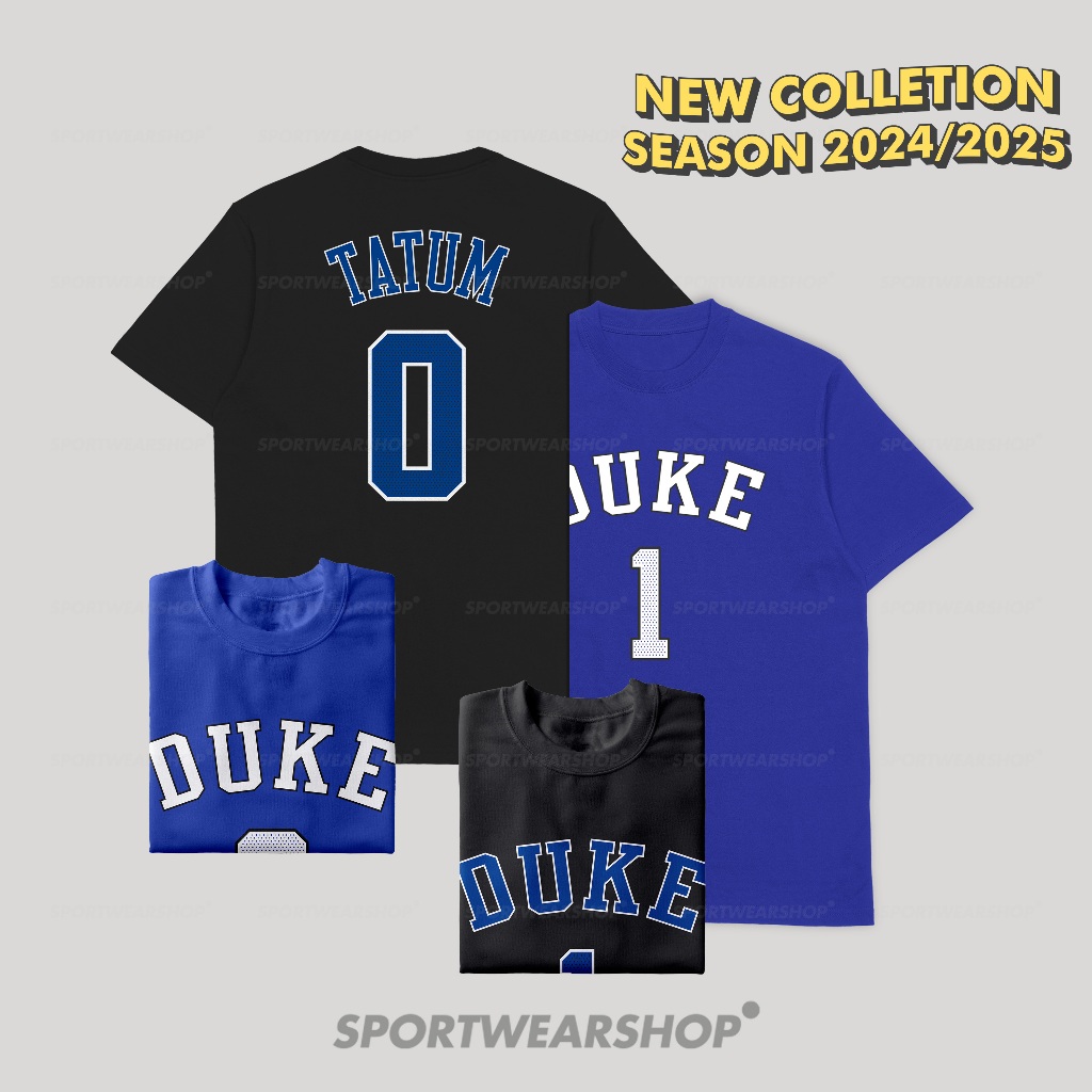 เสื้อยืดบาสเก็ตบอลทีม Tatum University Of DUKE เออร์วิง และ zion สําหรับทุกเพศ
