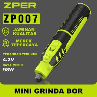 ZPER Bor Mini Drill Grinder Mini Grinda Bor Listrik Penghalus-Alat Gerinda ZP007