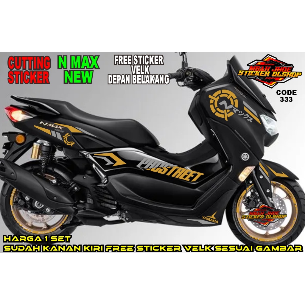 สติกเกอร์ตัด YAMAHA NMAX ใหม่ 2020 อุปกรณ์เสริมรถจักรยานยนต์ใหม่ SCHOTLITE CUTTING สติกเกอร์ STRIPING LIS VARIATIONS