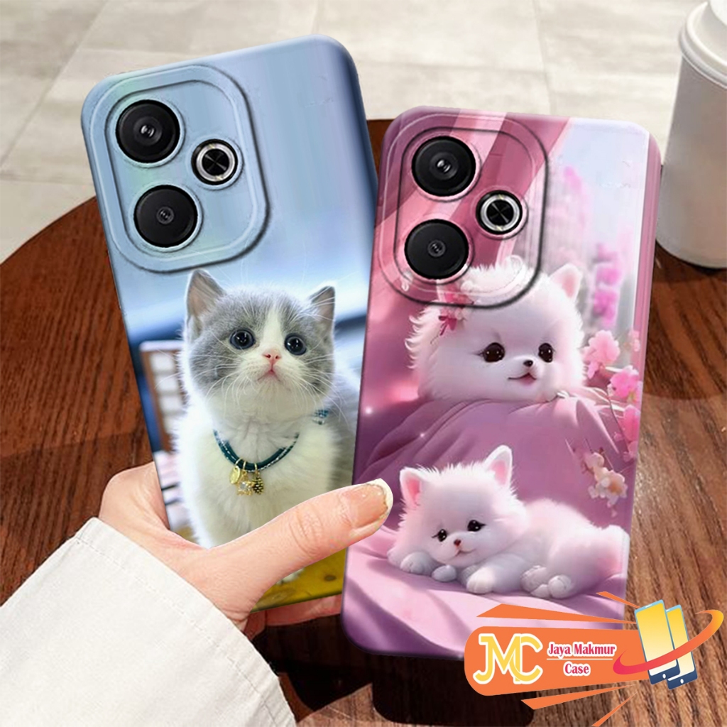 Softcase XIAOMI REDMI 13/ POCO M6 4G 2024 Cute Cat Motif Modern Trend - เคส Prokamera [R18]