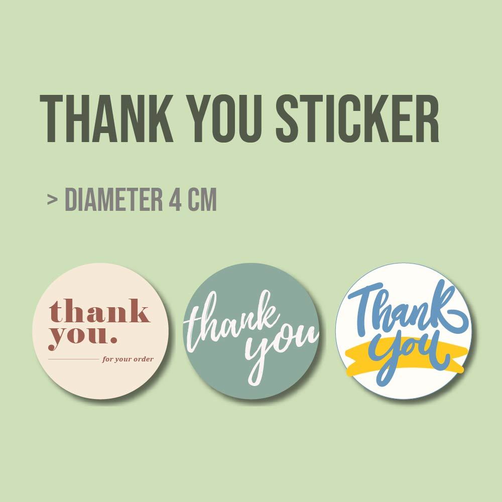 Chromo Thank You Sticker Round Aesthetic Thank You Label
