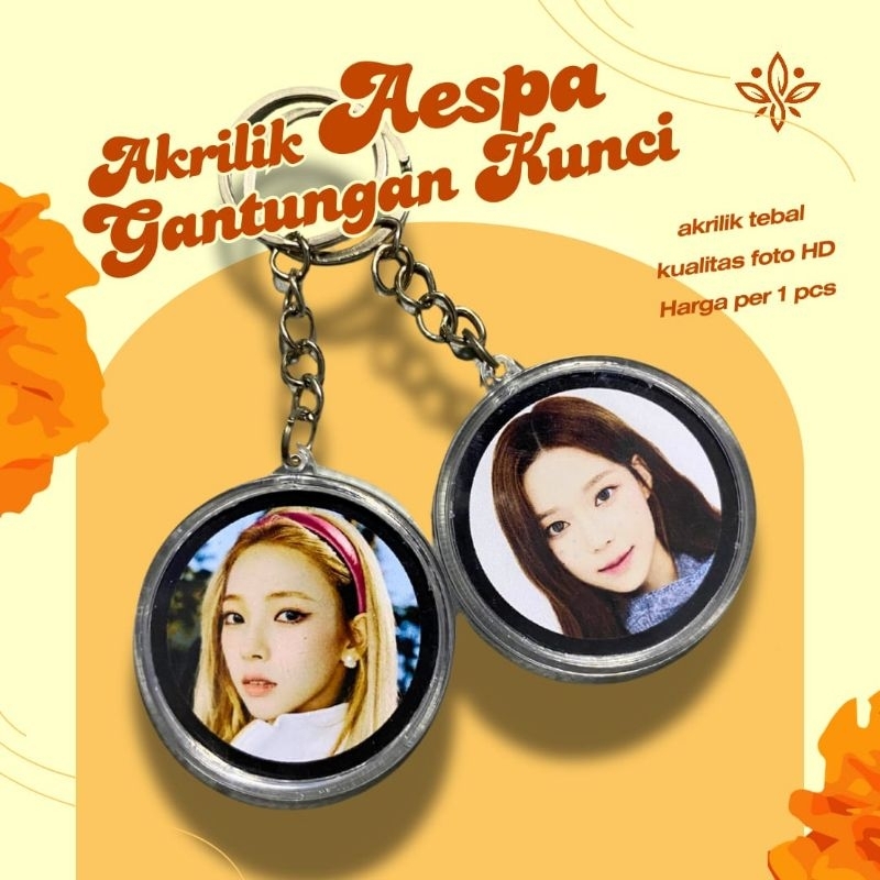GANTUNGAN SAYGIFT - AESPA ACRYLIC KEYCHAIN KPOP IDOL KOREA PREMIUM UNOFFICIAL WINTER KARINA NING GIS
