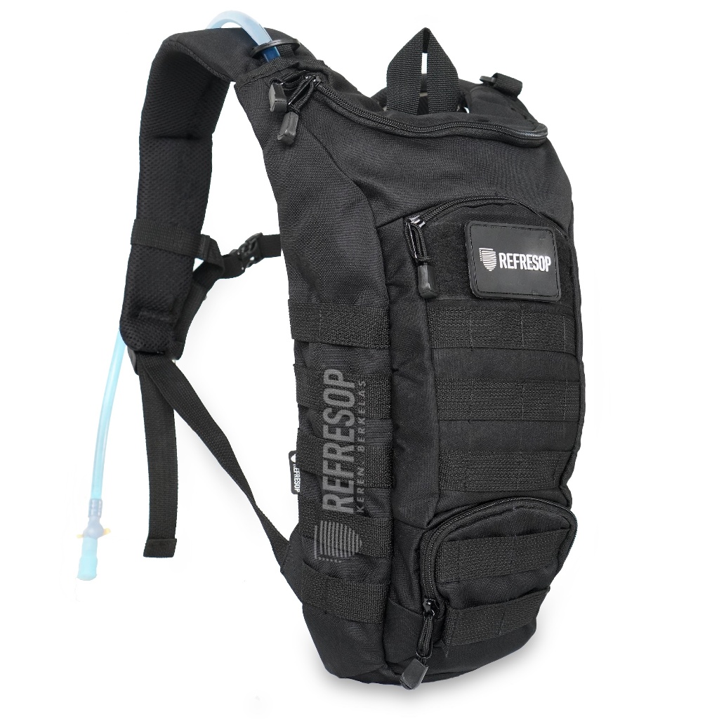 HITAM REFRESOP Original PX214 Hydropack Tactical Army Bicycle Backpack - สีดํา