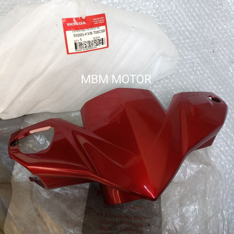 Merah ฝาครอบ HANDLE Shell TOTOK หัวหน้า HONDA VARIO 110 TECHNO สีแดง ORI AHM 53205-KVB-T00CSR