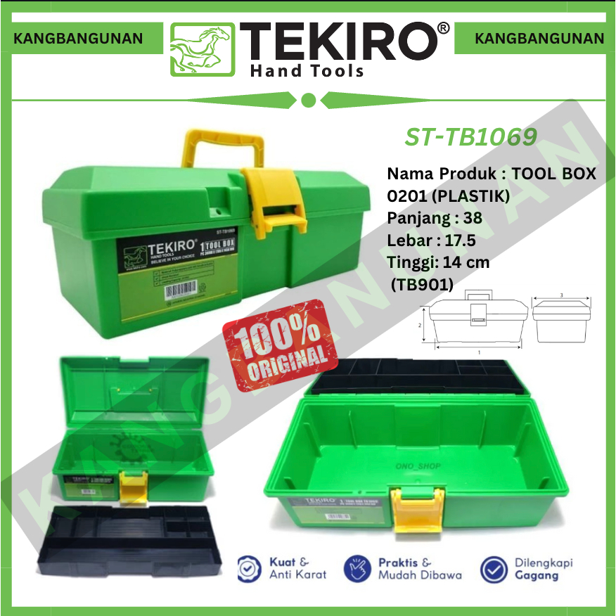 Tekiro กล่องเครื่องมือพลาสติก TB 901 0201/กล่องเครื่องมือ/กล่องเครื่องมือ ST-TB1069