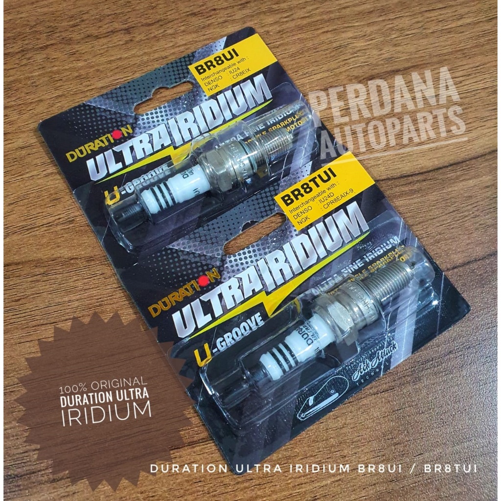หัวเทียน DURATION Ultra Iridium ดั้งเดิม BR8UI (CR8EIX), BR8TUI (CPR8EAIX)