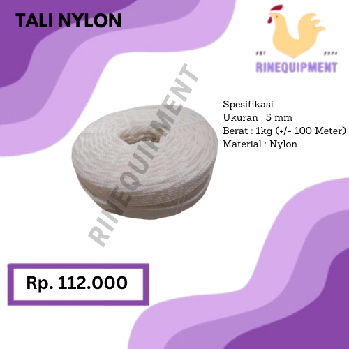 NYLON ROPE NYLON ROPE เชือกเชือกเชือกสีขาว 100MTR LENGTH