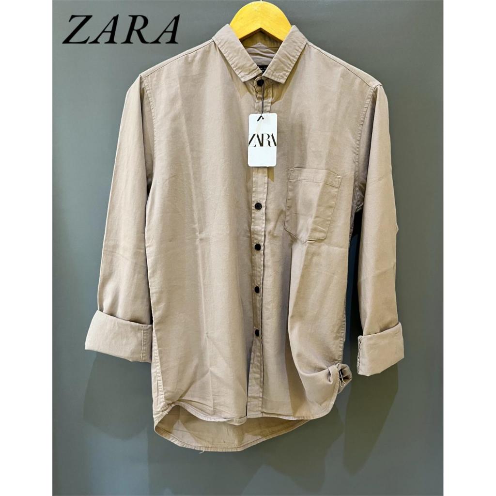 KATUN KEMEJA Zara เสื้อเชิ้ตตัวยาวเสื้อเชิ้ตธรรมดาเสื้อเชิ้ตเข้ารูปเสื้อเชิ้ตพื้นฐานเสื้อเชิ้ตแขนยาวเสื้อเชิ้ตลําลองเสื้อเชิ้ตผู้ชาย Zera Cotton Twall Shirt - รูปที่ 5