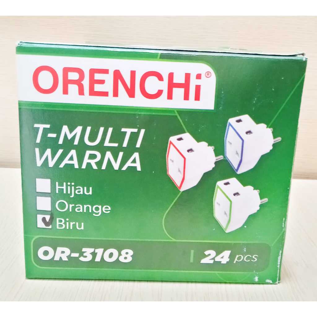 ORENCHI OR-3108 ซ็อกเก็ต T-Plug หลาย 3 รู OR-3108 - 1 กล่อง CONTAINS 24 ชิ้น -