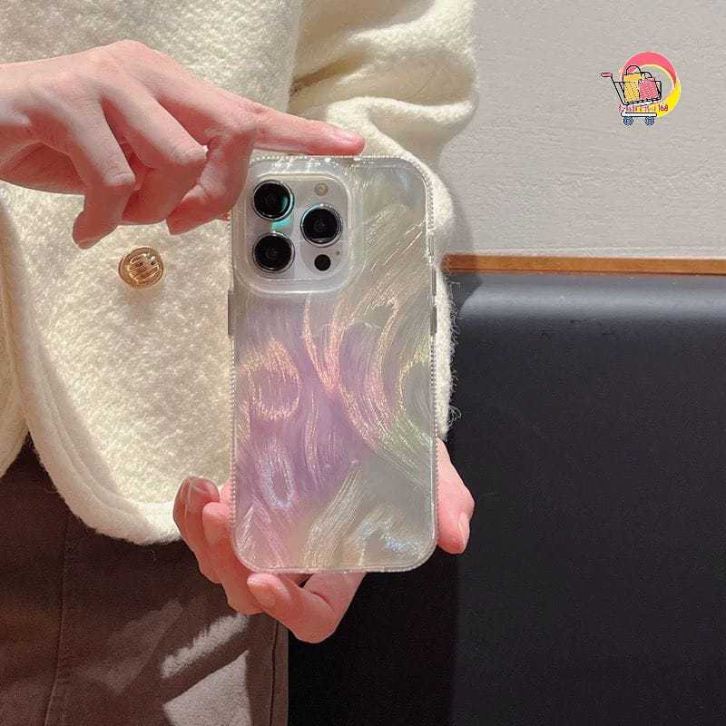 SS938 CLARITY Swirl โฮโลแกรม Feather Case Ombre สีชมพูสีเหลือง Texture สําหรับ OPPO A5X A71 A74 A78 