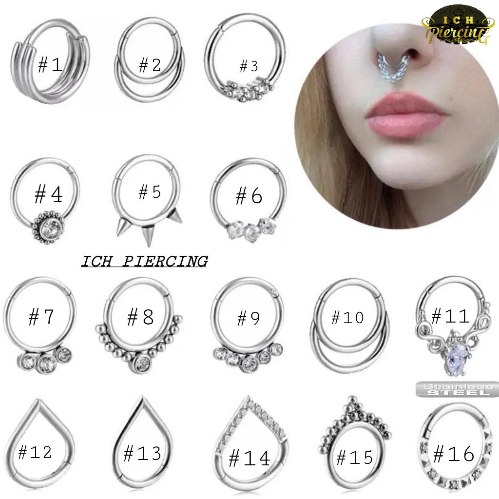 ดี3ว! ICH ต่างหูเจาะ septum สแตนเลส/ ต่างหู septum/ ต่างหูสแตนเลส