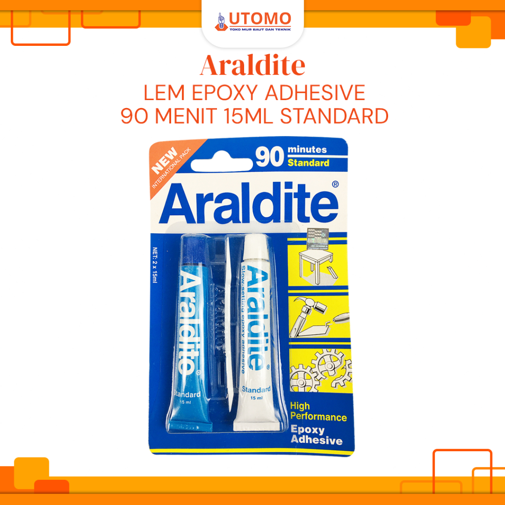 2 X 15 ML ARALDITE EPOXY GLUE 90 MINUTES CLEAR EPOXY