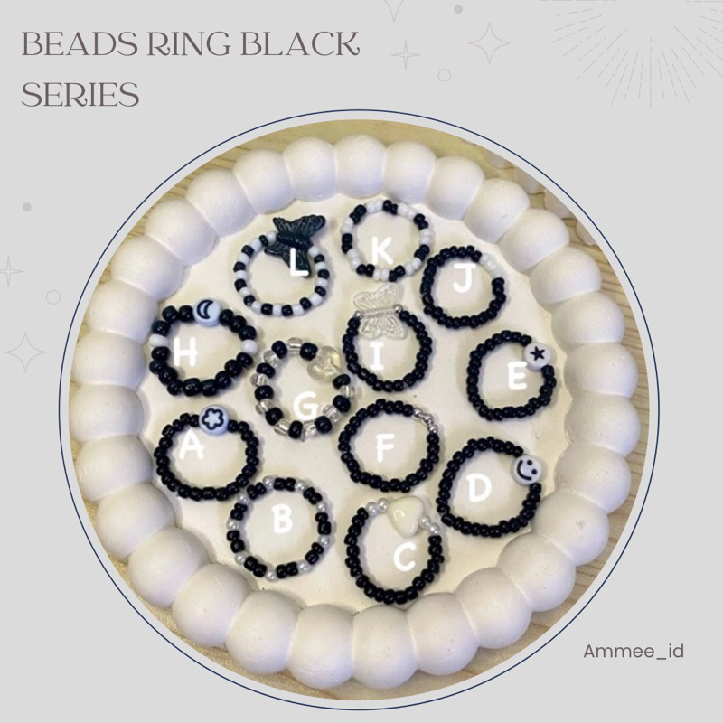 BEADS RING BLACK SERIES / BLACK BEAD RING SERIES