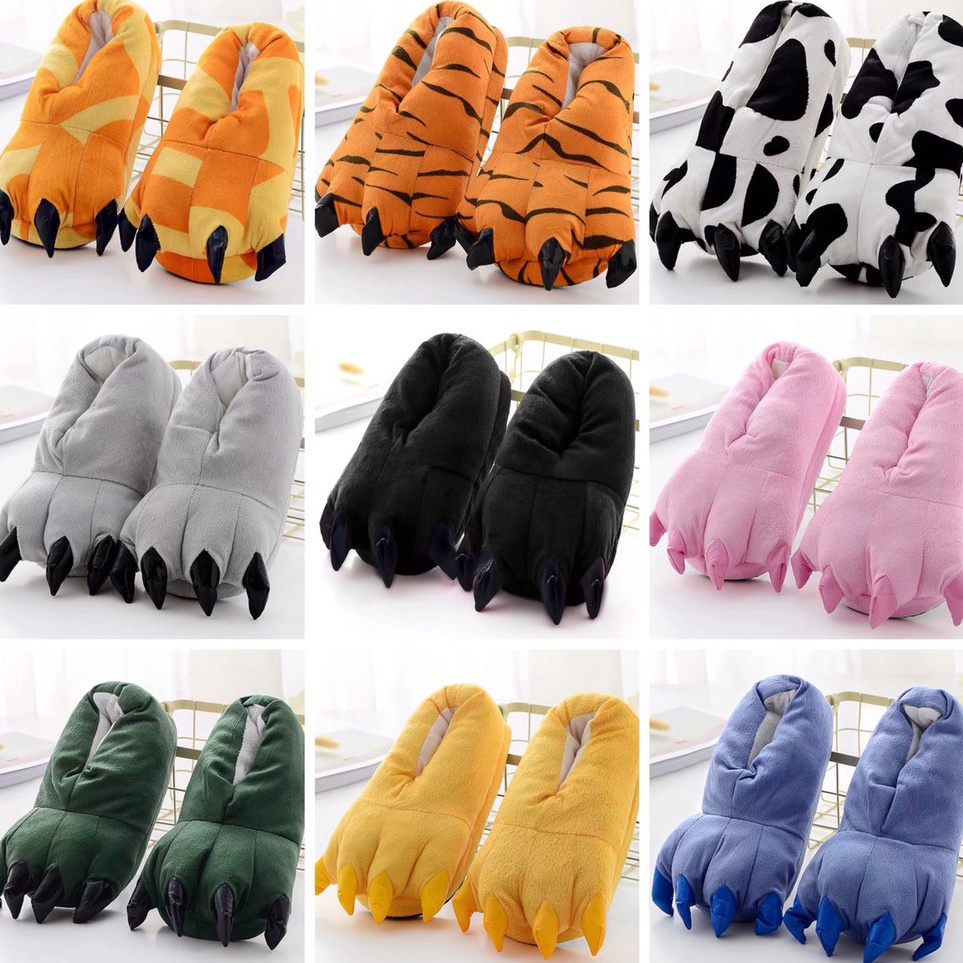 รองเท้าสดรองเท้าแตะ ONESIE คอสเพลย์ COSTUME UNICORN DINO DINOSAURUS STITCH TOTORO COW