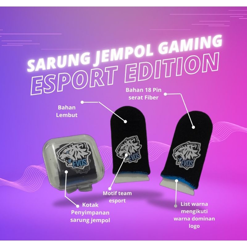 [holster+mini Box] ถุงมือนิ้วหัวแม่มือสําหรับเล่นเกมรุ่น esport 18 พิน