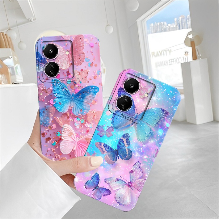 [GC020] Softcase REDMI POCO C65/REDMI 13C BEAUTIFUL CUTE BUTTERFLY Motif - เคส REDMI ปัจจุบัน - เคส 