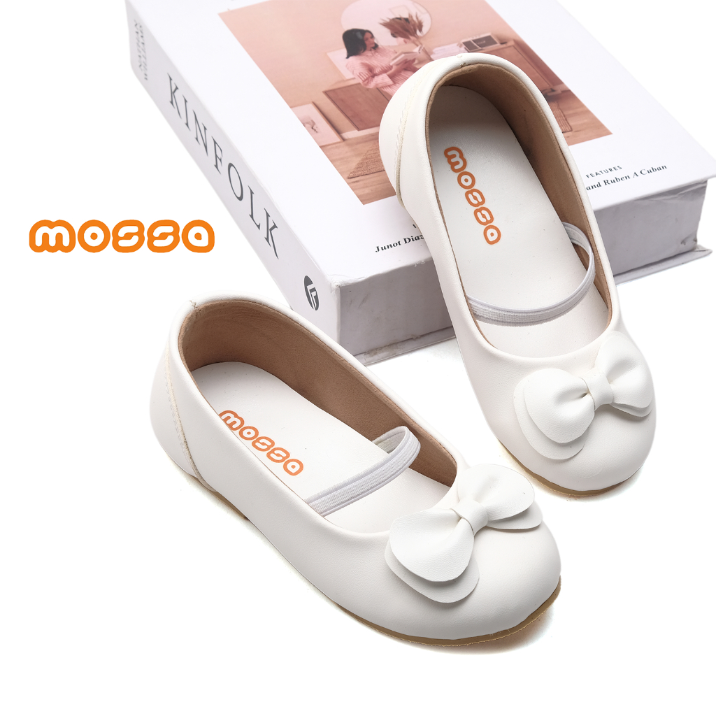 Putih Mossa- รองเท้าเด็กผู้หญิง- Aulia White/Ballet/Flatshoes/รองเท้าปาร์ตี้