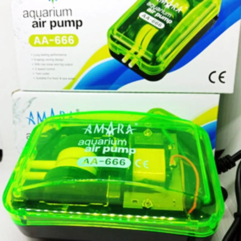 Amara AA-666 ปั๊มลมตู้ปลา 2 หลุม AA666