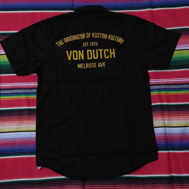 Von DUTCH - เสื้อเชิ้ตทํางาน - SL - สีดํา - ต้นฉบับ