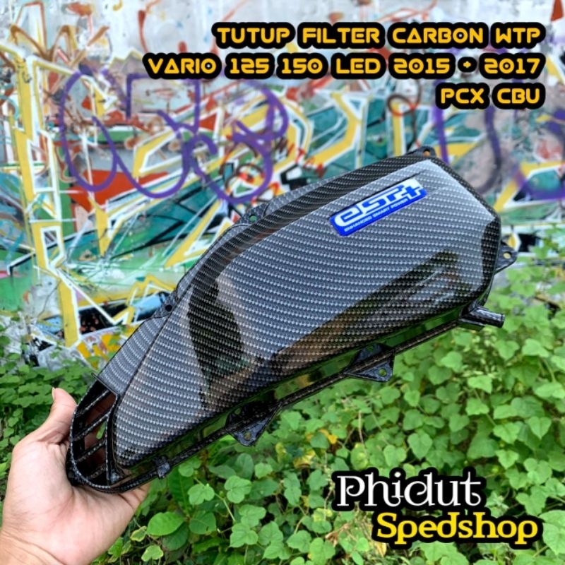 ฝาครอบกรองคาร์บอนสําหรับ Vario 125 150 เก่า Pcx Cbu Carbon Wtp วัสดุเดิม