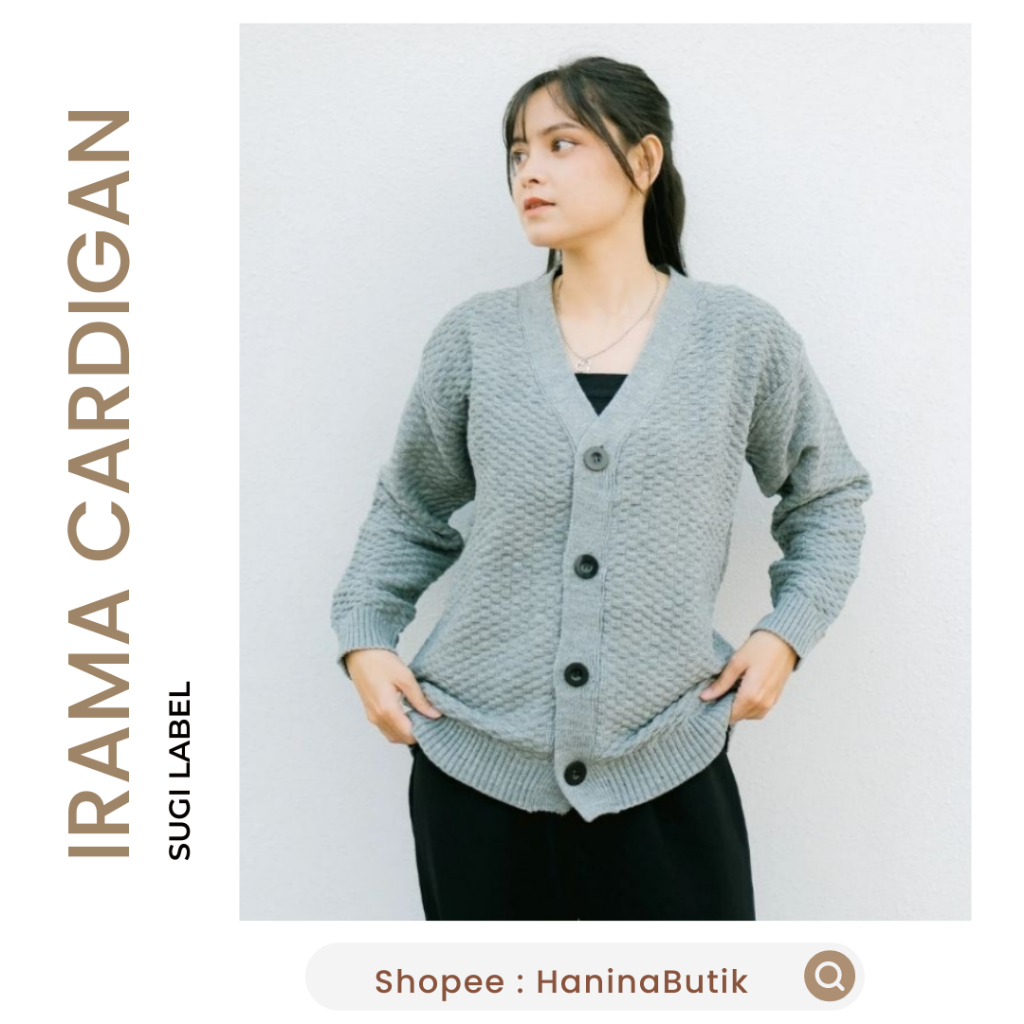(พร้อมส่ง) IRAMA CARDIGAN MISTY GREY by SUGI LABEL | ซูกิลาเบล | CARDIGAN พื้นฐาน