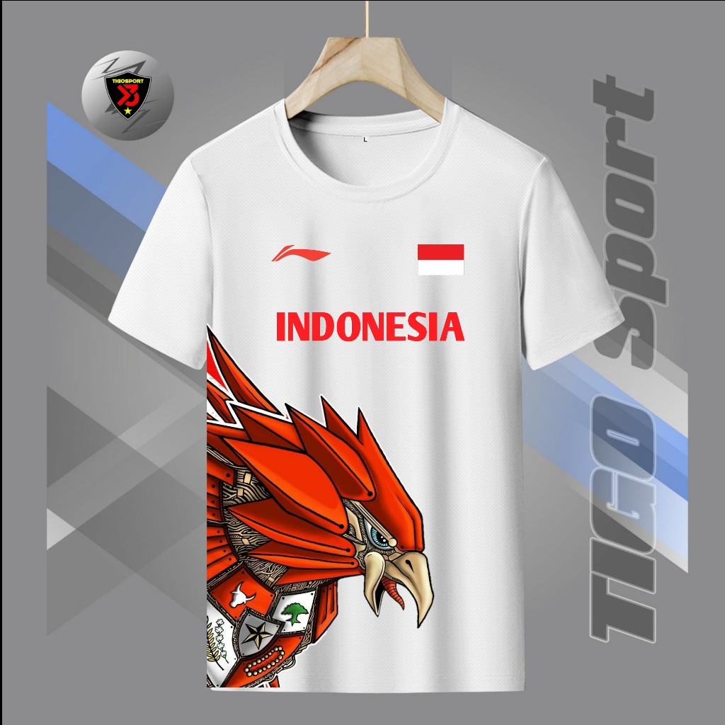 Putih MERAH [ Garuda ] เสื้อยืด BADMINTON INDONESIA INDEPENDENCE เสื้อยืด 17 AUGUST ใหม่ล่าสุด NUSTA