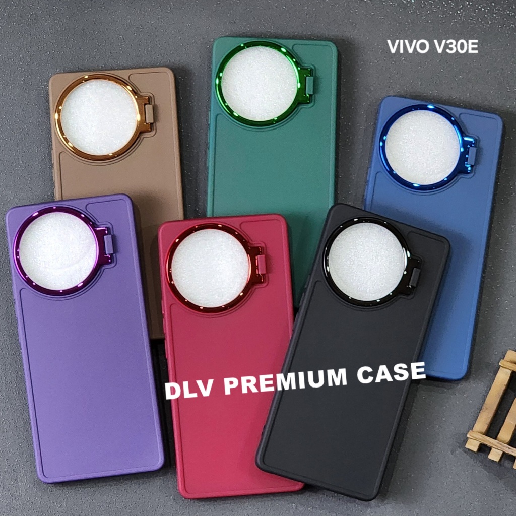 VIVO V30E 5G CASE LUXURY LENS HOLDER STAND เคสกล้อง MACAROON VIVO V30E 5G