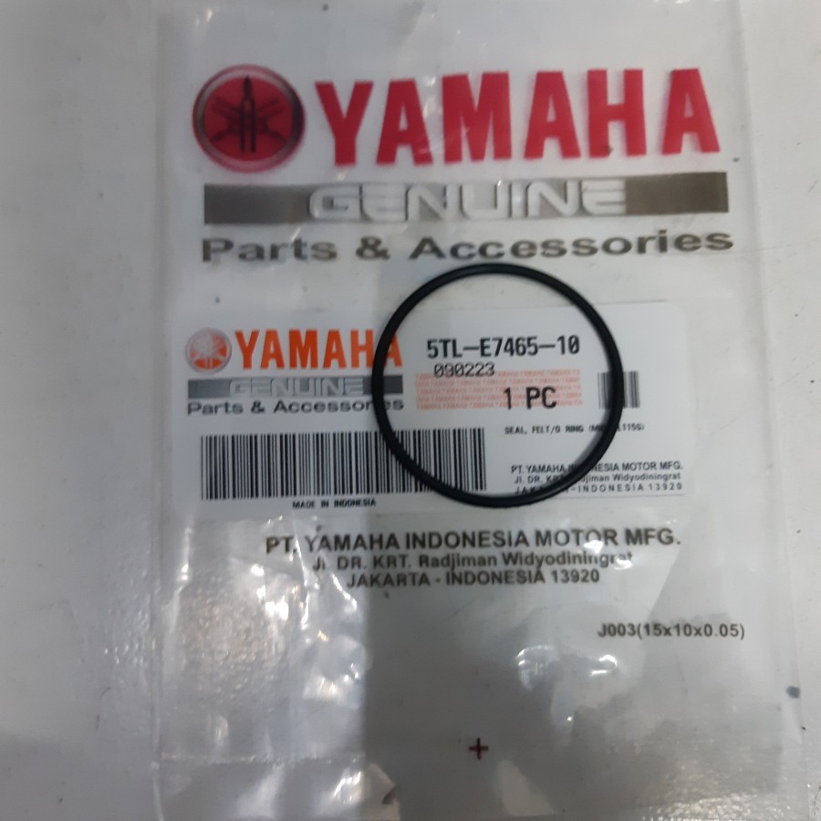 ORing/ Seal Pully CVT Short Yamaha Mio Sporty Soul, Fino คาร์บูเรเตอร์ 5TL-E7465-10