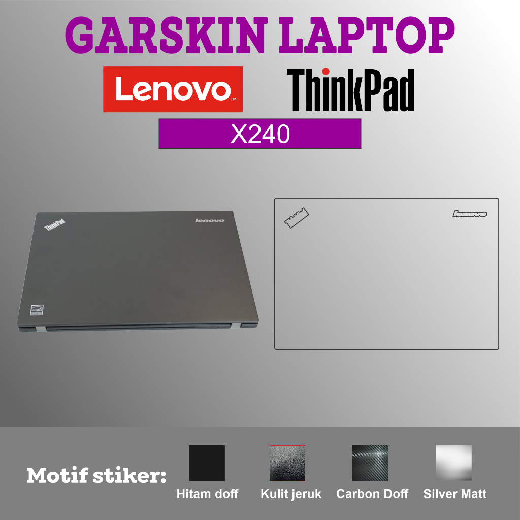 แล็ปท็อป Garskin Lenovo Thinkpad X240 ปกป้องผิว