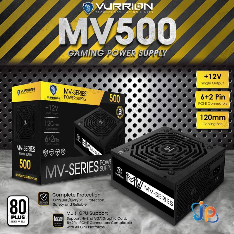 Vurrion MV500 500W PSU/พาวเวอร์ซัพพลาย 500Watt 80+