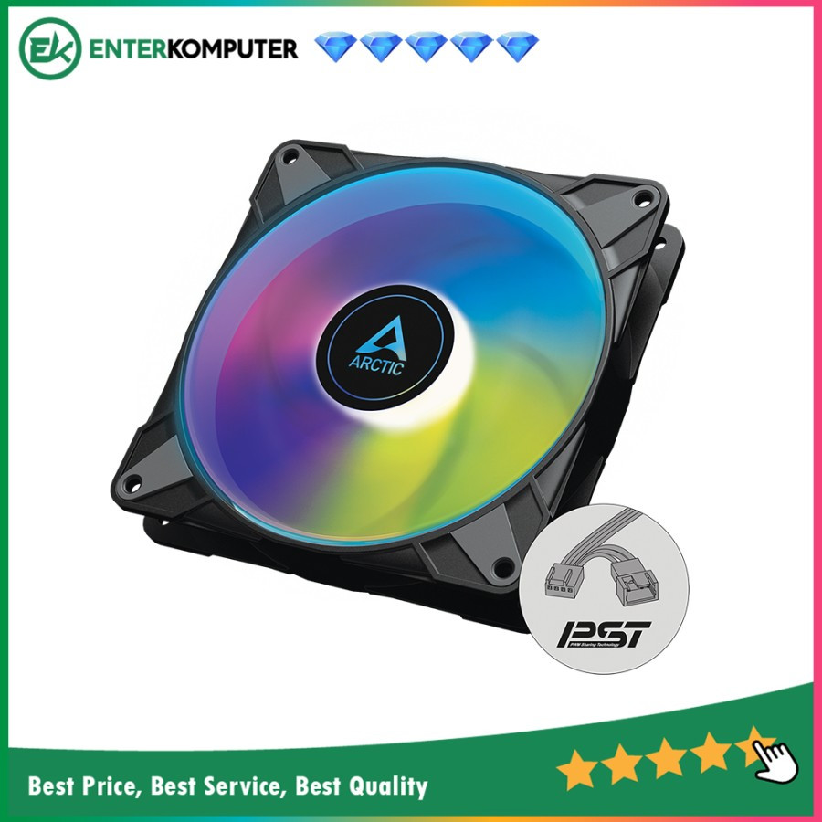 Arctic P14 PWM PST A-RGB 14CM พัดลมเคส - สีดํา - พัดลม 14CM