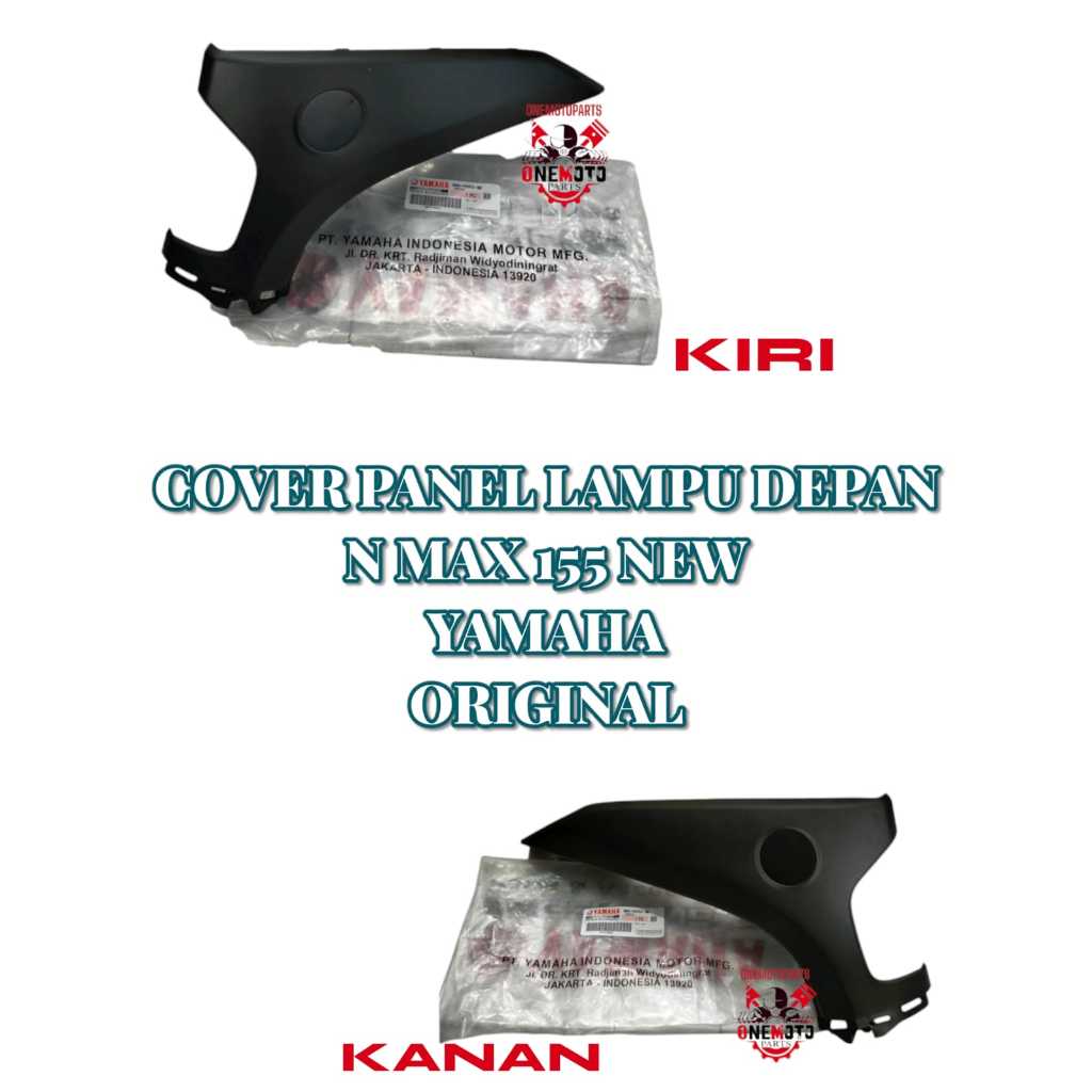 สีดําขวาและซ้ายด้านหน้าโคมไฟ PANEL COVER N MAX NMAX 155 ใหม่ YAMAHA B6H-F835U-00 B6H-F835V-00 ต้นฉบั