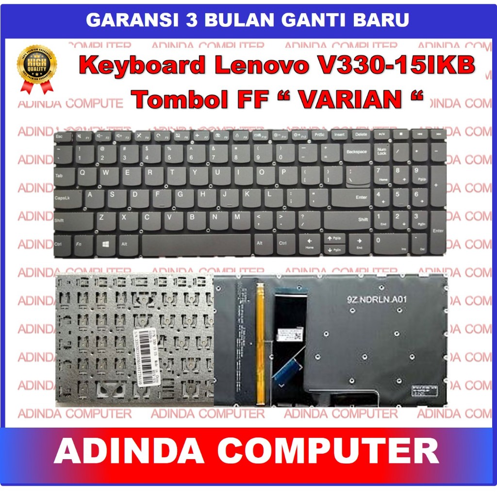 TOMBOL Lenovo Ideapad V330-15IKB 330-15ikb 330-15ast 330s-15arr V130-15igm V130-15 FF Next Backlight