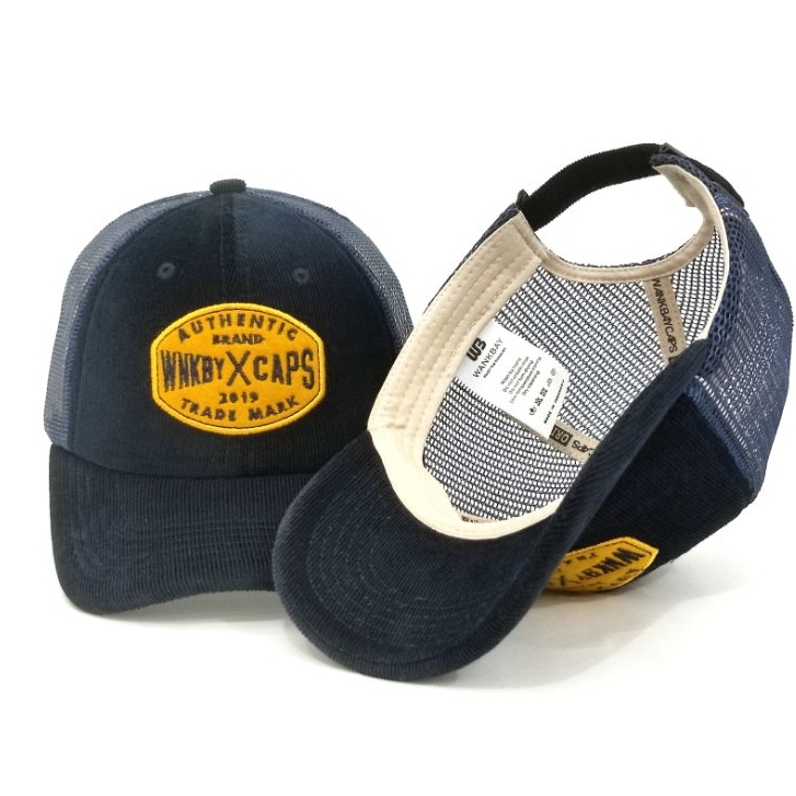 Wankbay Corduroy Blueberry Trucker distro Hat