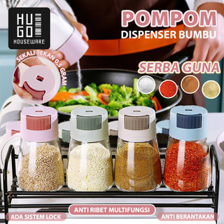 HUGO Tempat Bumbu Botol Bumbu Dapur Unik Dispenser Bumbu Dapur Tempat Botol Garam Lada Gula